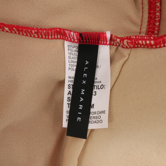 Alex Marie Tankini Swim Top Red V Neck Cutout Back Padded Bra Size Medium NWT - Picture 10 of 13